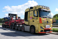 Silvasti MB 4463 Actros SLT mit Scheuerle Rotorblatttransportsystem auf Leerfahrt 