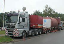 Micro Trans mit 67 t Dampfkessel